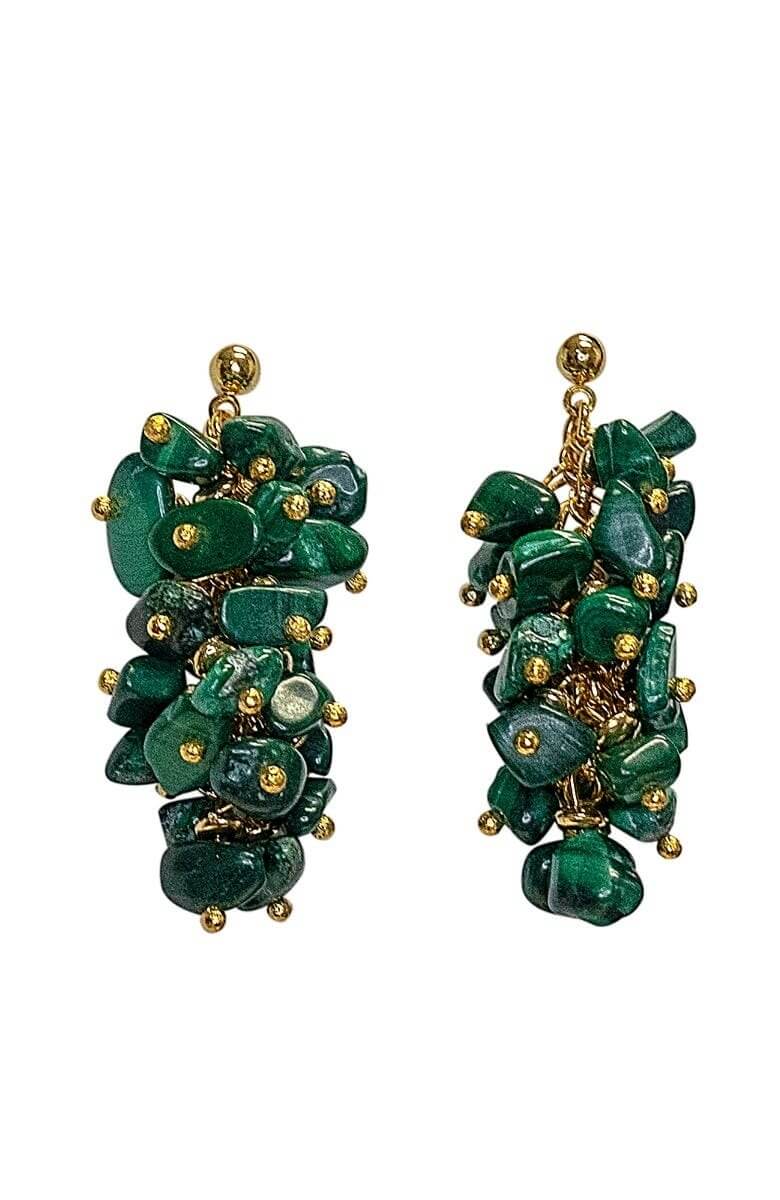 18k Gold Plated Dancing Earrings Lapis One Size